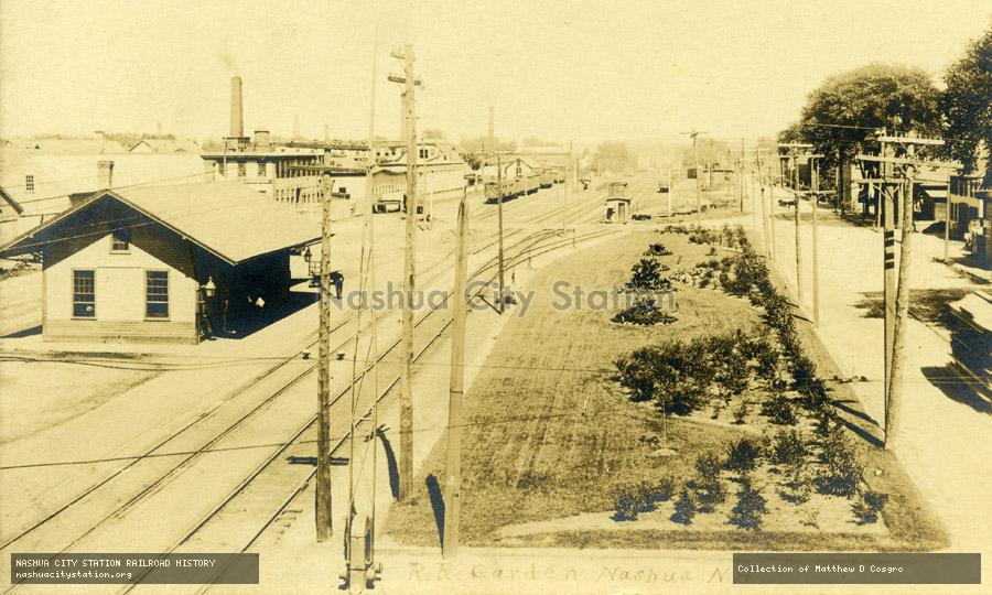 Postcard: Railroad Garden, Nashua, N.H.